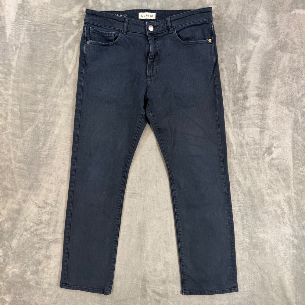 DL1961 Avery Modern Straight Jeans Mens Size 34x30 Blue Dark Wash Stretch